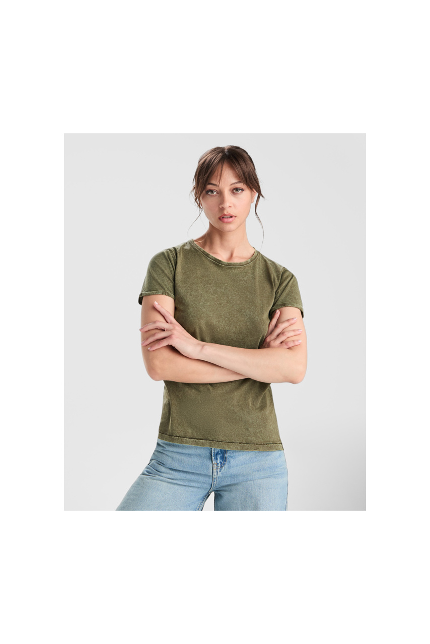 Women's Washed Effect Cotton T-Shirt