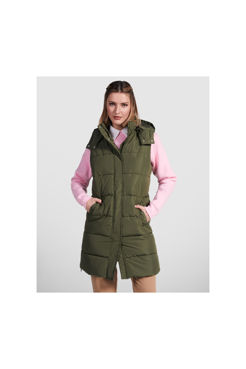 REINE Women's Padded Vest with Removable Hood