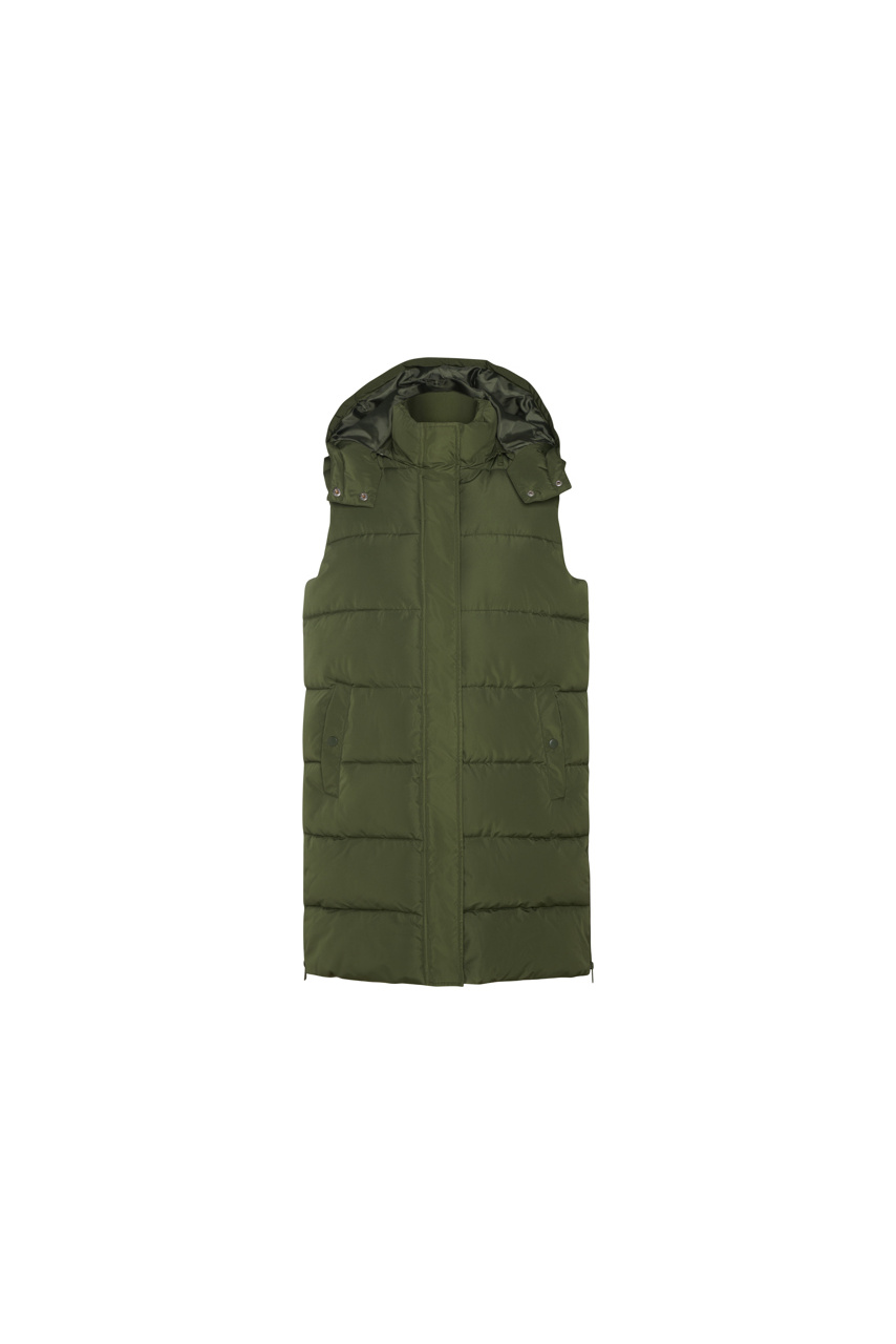 REINE Women's Padded Vest with Removable Hood