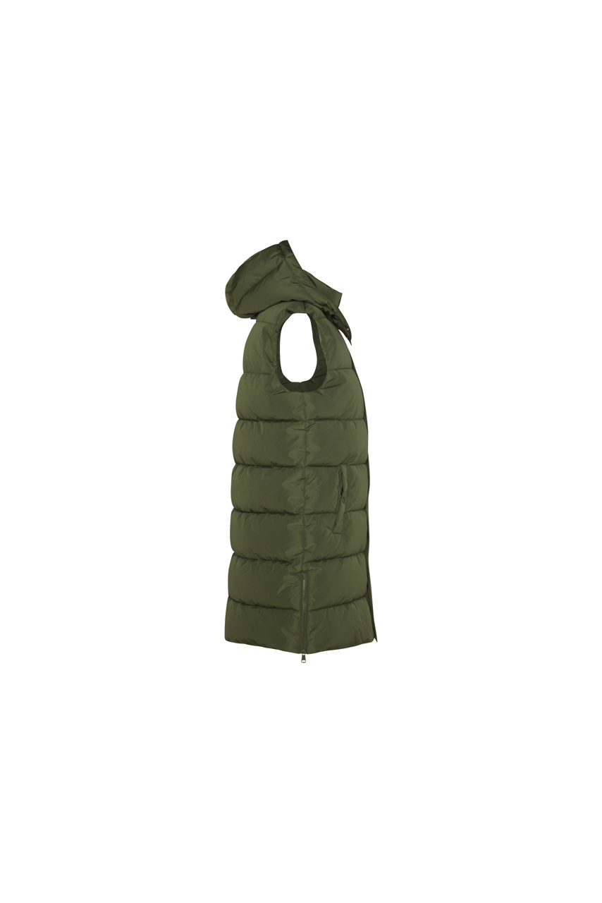 REINE Women's Padded Vest with Removable Hood