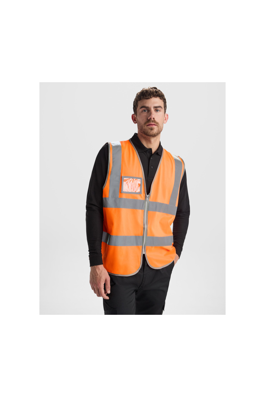 Vestă de Vizibilitate Înaltă POLUX pentru Siguranța Muncii