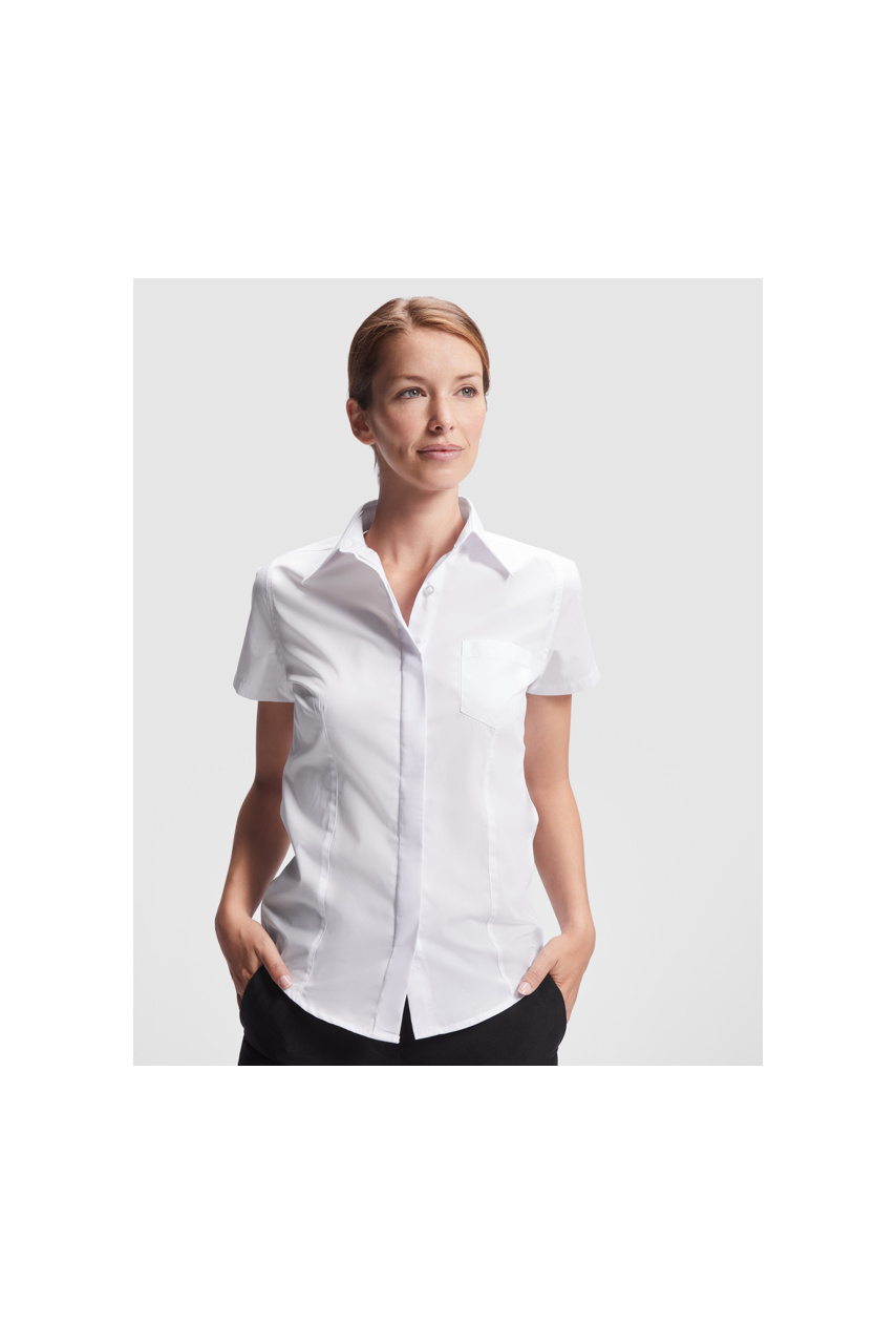 Sofia Women's Fitted Short-Sleeve Shirt - Stylish Workwear