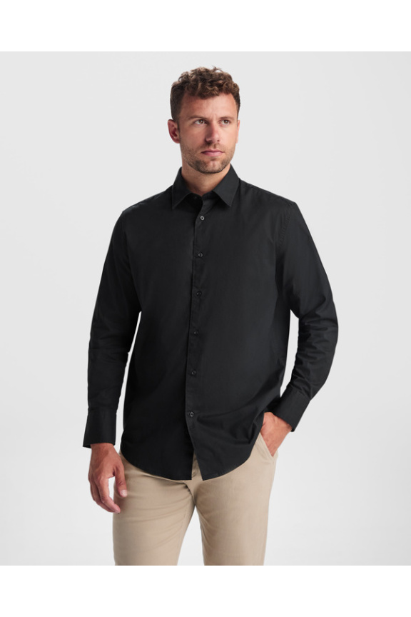 Cămașă MOSCU din bumbac poplin și spandex