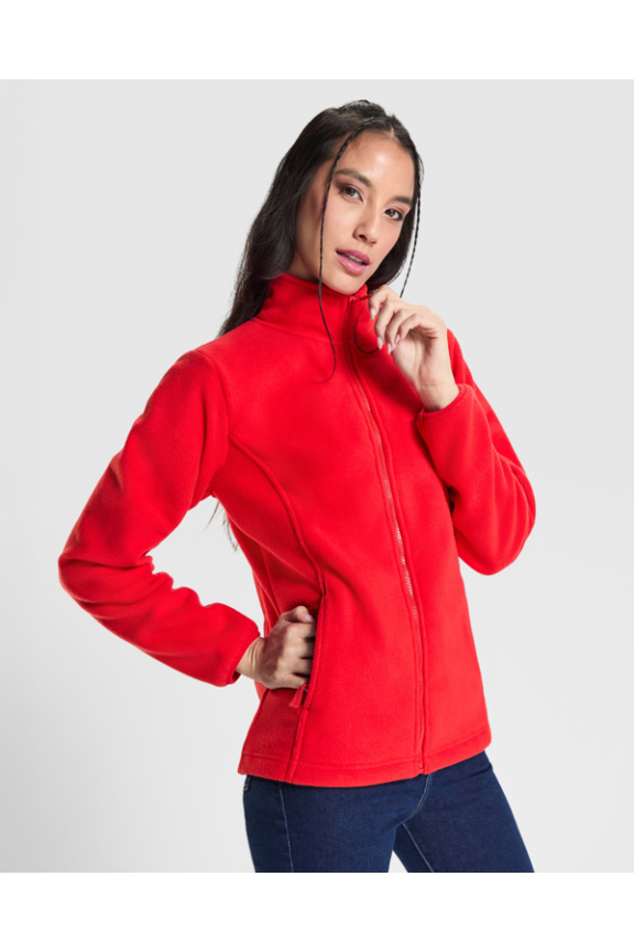 Jachetă Fleece Damă Artic Roșie cu Fermoar
