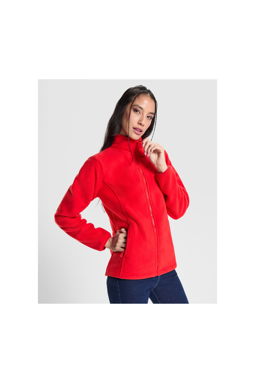 Jachetă Fleece Damă Artic Roșie cu Fermoar