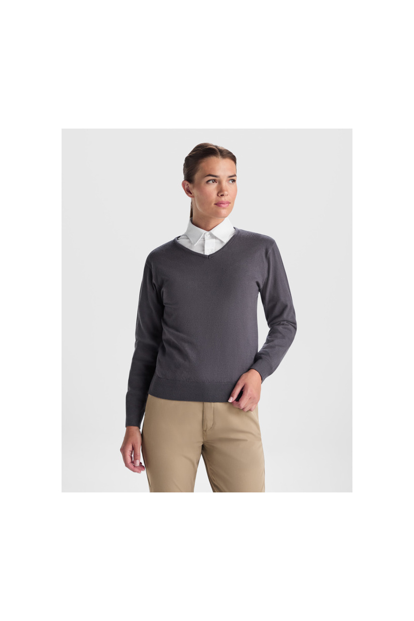 Pulover Femei V Gri - Elegant și Confortabil