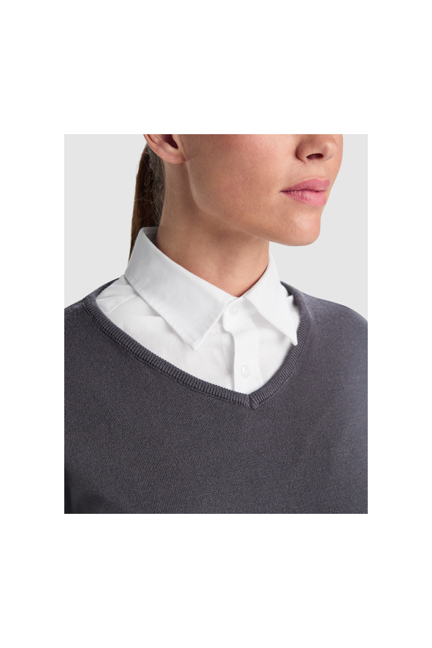 Pulover Femei V Gri - Elegant și Confortabil