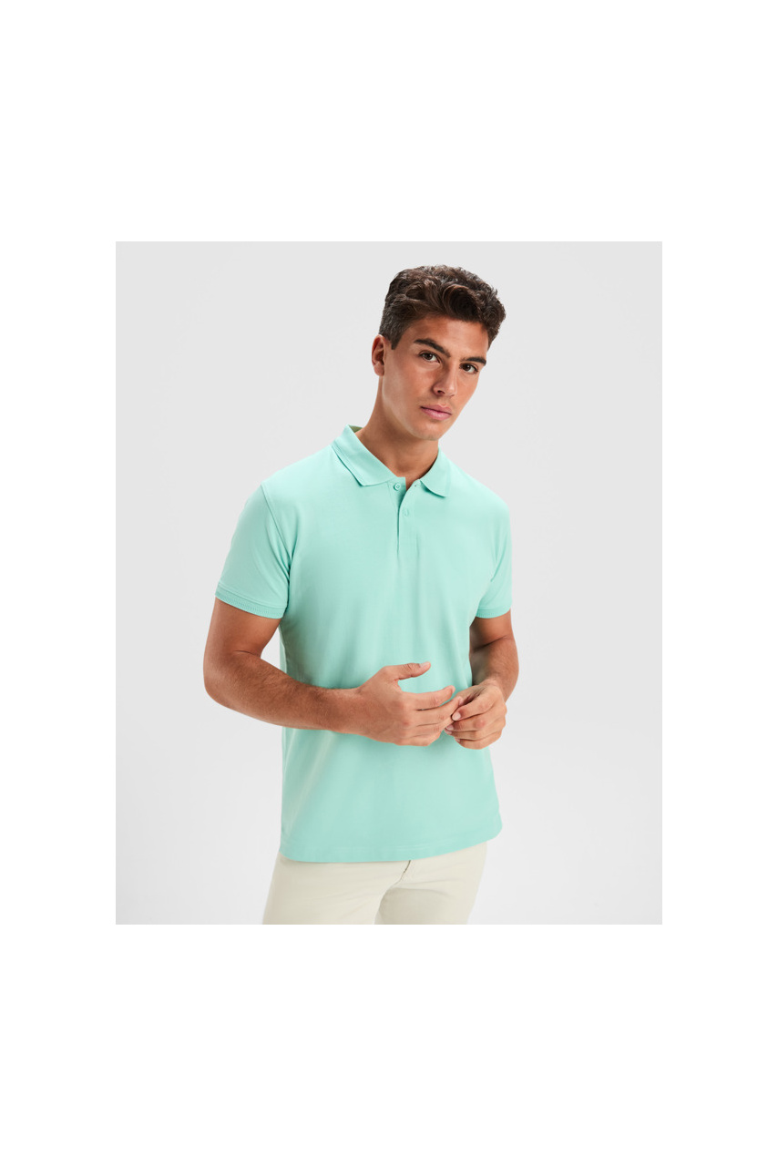Men's Stretch Piqué Polo Shirt - Stylish & Comfortable