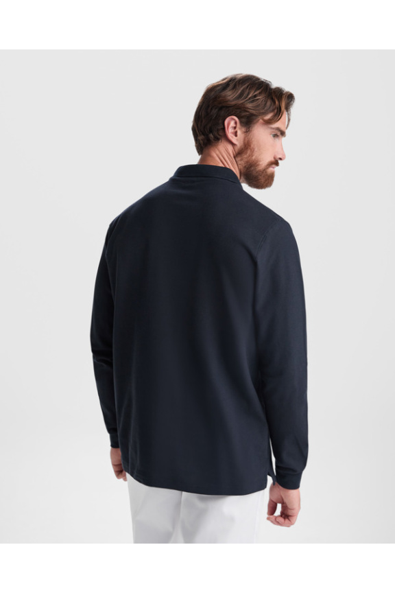 ROVER Long-Sleeve Piqué Polo Shirt - 100% Cotton
