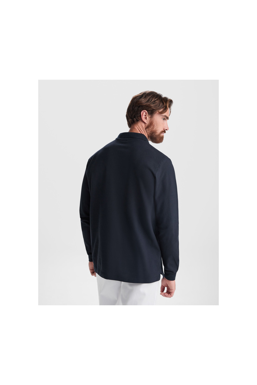 ROVER Long-Sleeve Piqué Polo Shirt - 100% Cotton