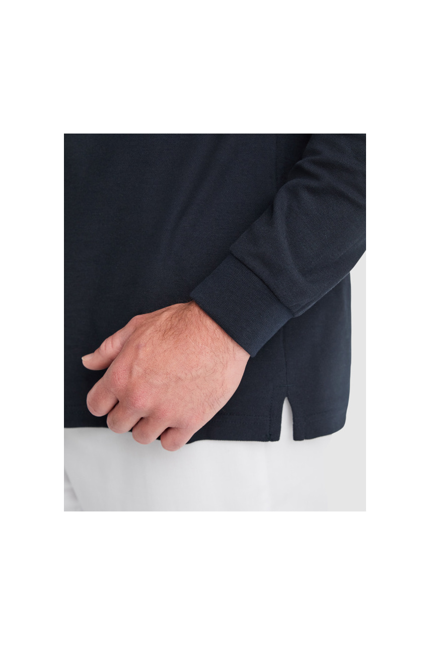 ROVER Long-Sleeve Piqué Polo Shirt - 100% Cotton