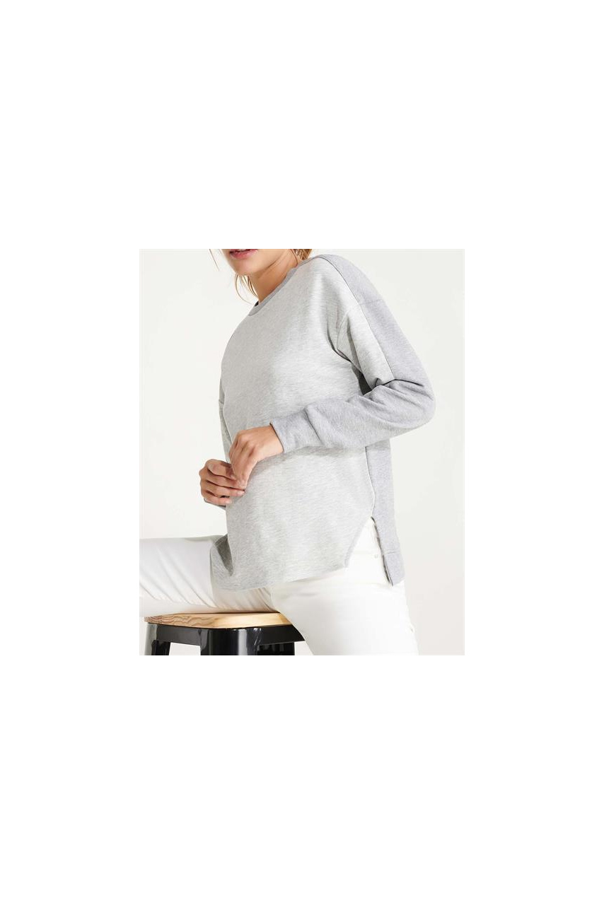 ETNA Women's Heather Grey Sweatshirt - Stylish Comfort