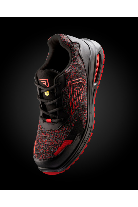 GARNET Red Knit Safety Work Shoes