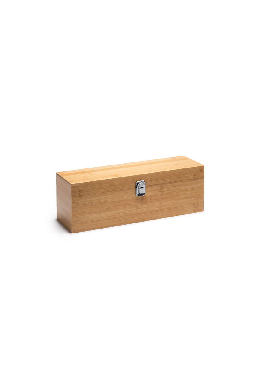 Bamboo Wine Bottle Presentation Case with Accessories