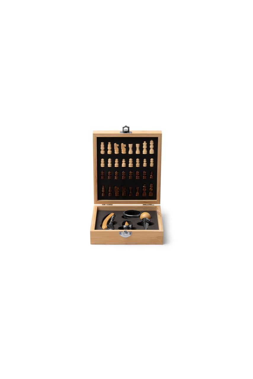 FRESNO Bamboo Wine and Chess Set
