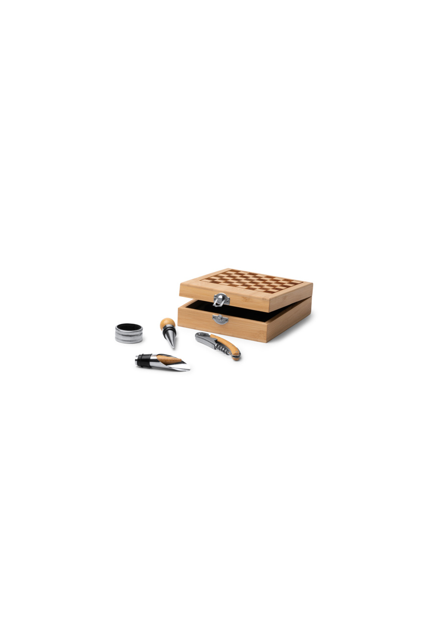 FRESNO Bamboo Wine and Chess Set