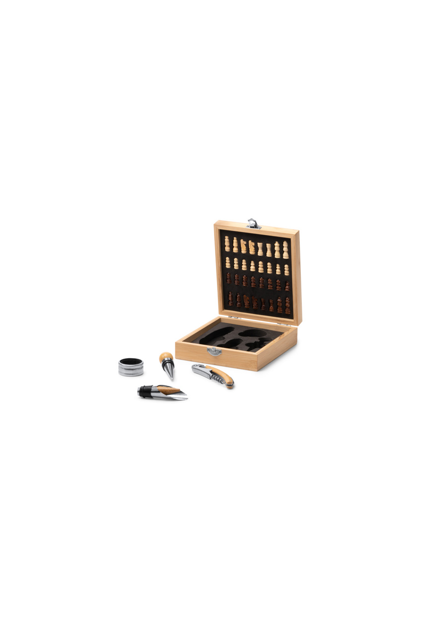 FRESNO Bamboo Wine and Chess Set