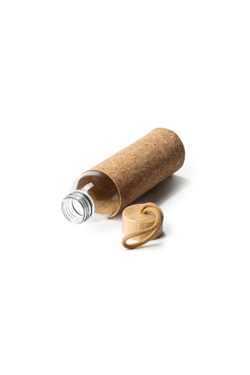 Eco-Friendly Glass Bottle with Cork and Bamboo
