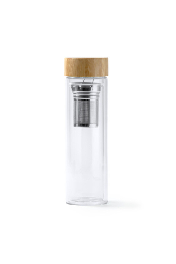 SAOKO Double-Walled Glass Bottle with Infuser