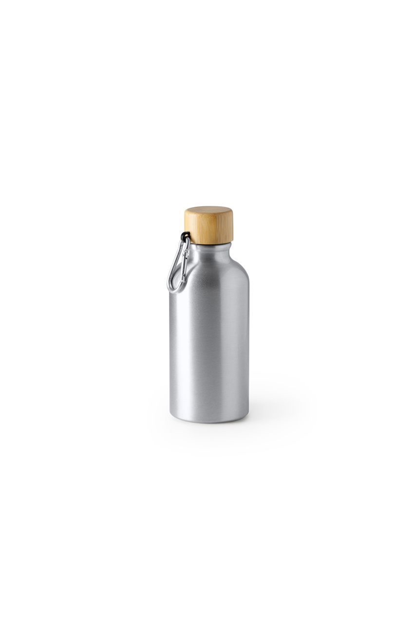 Sticlă Aluminiu cu Capac Bambus GELDA - 400ml