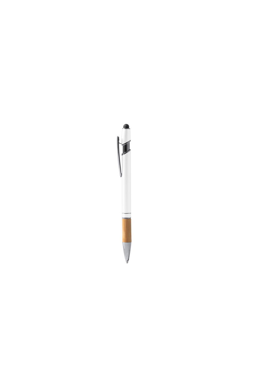 Elegant Metal Pen with Bamboo Grip and Touch Pointer
