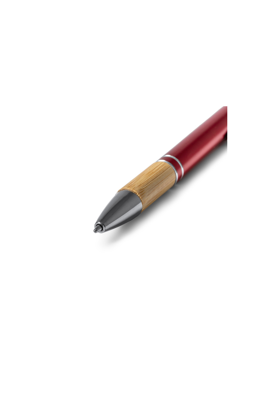 Elegant Metal Pen with Bamboo Grip and Touch Pointer