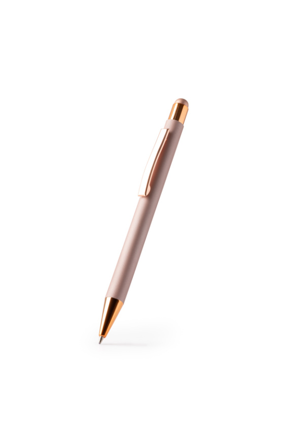 Peret Soft-Touch Metallic Ballpoint Pen with Gold Accents