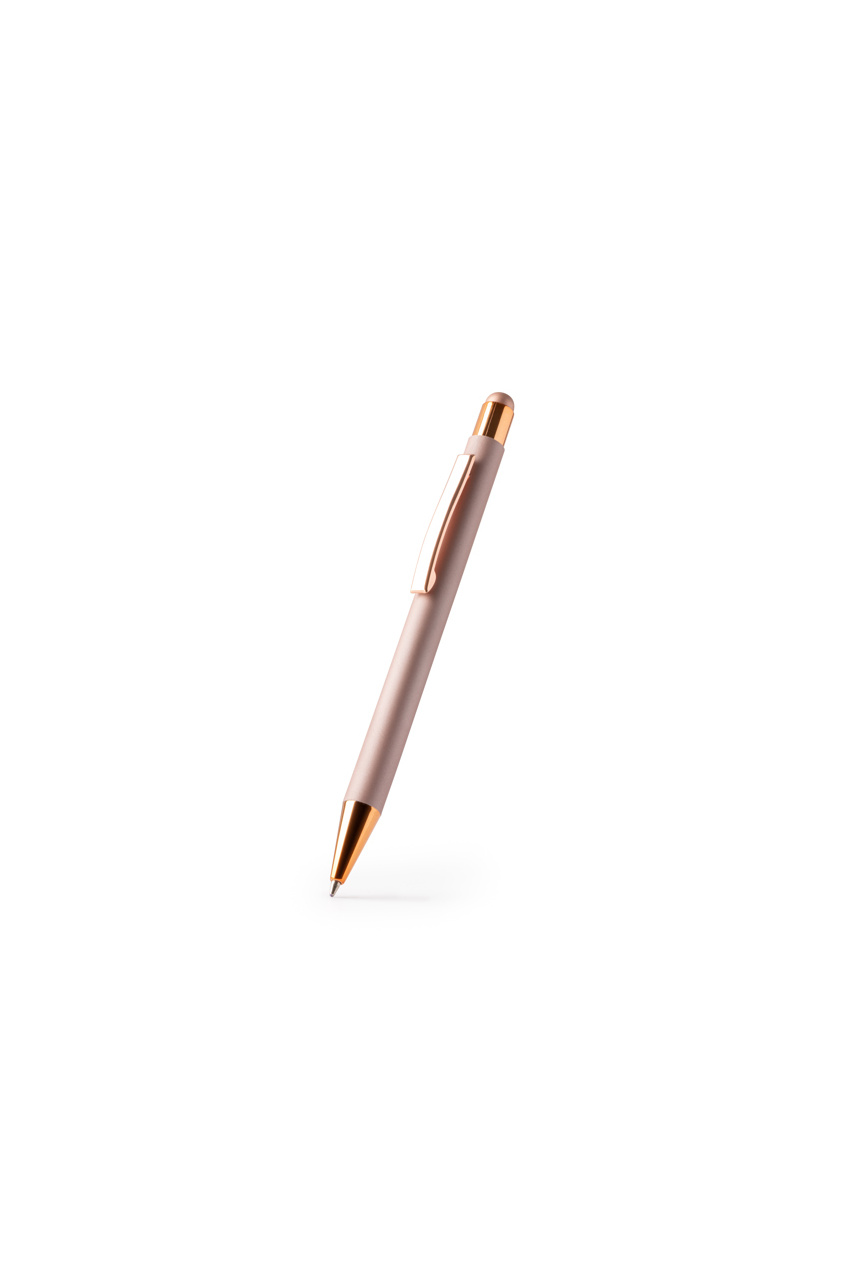 Peret Soft-Touch Metallic Ballpoint Pen with Gold Accents