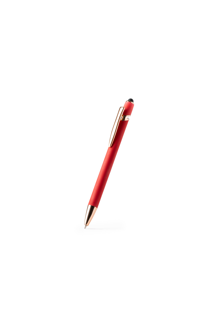 Rose Gold Soft-Touch Ball Pen with Blue Ink