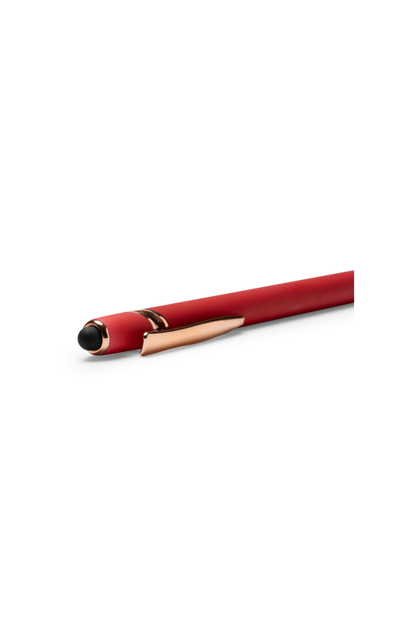 Rose Gold Soft-Touch Ball Pen with Blue Ink