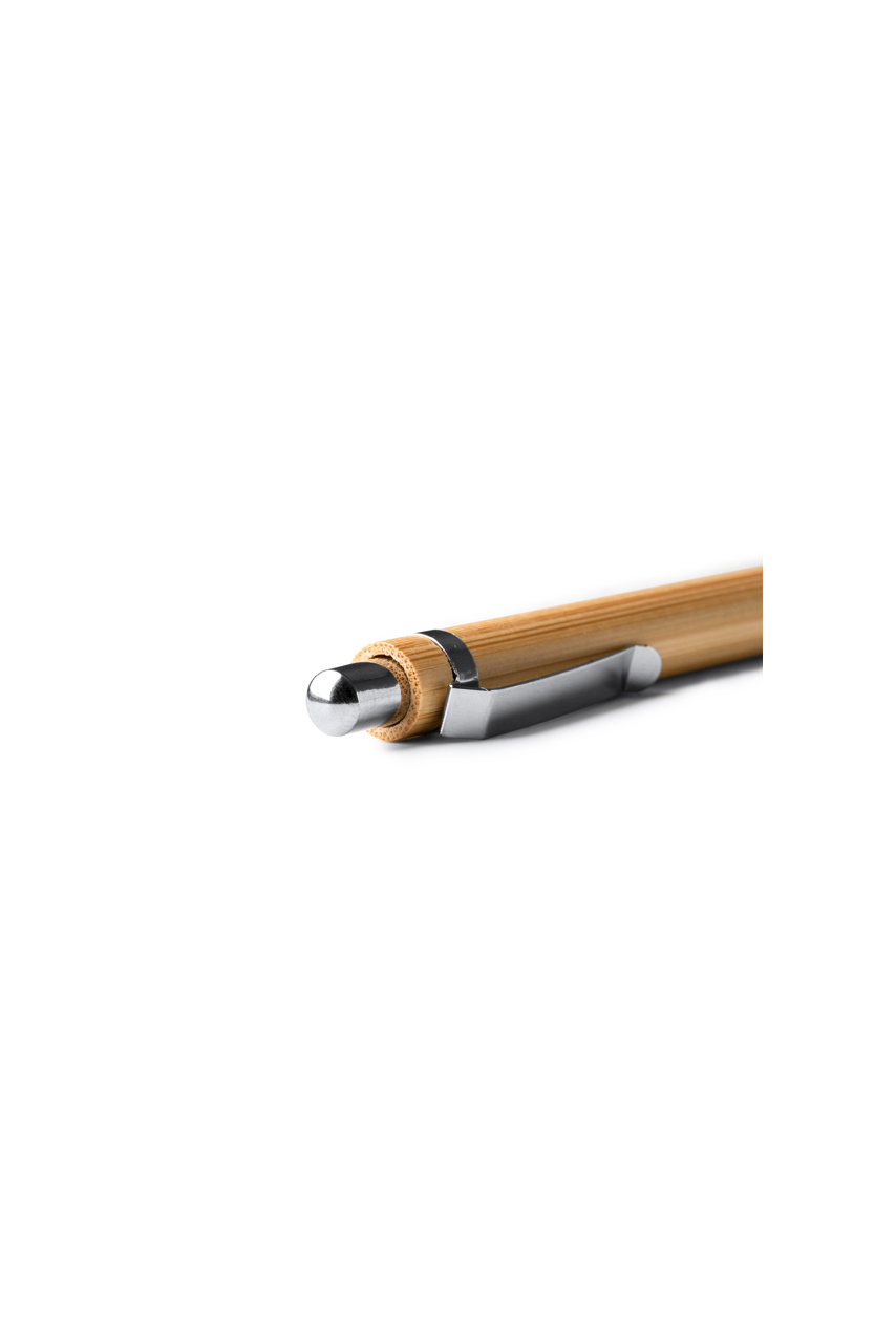 Eco-Friendly Bamboo Ballpoint Pen with Blue Ink