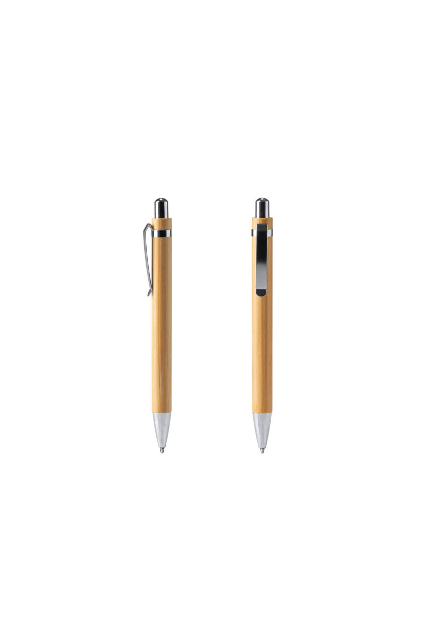 Eco-Friendly Bamboo Ballpoint Pen with Blue Ink