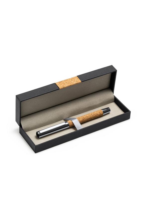 SUVER Cork & Steel Roller Pen with Case