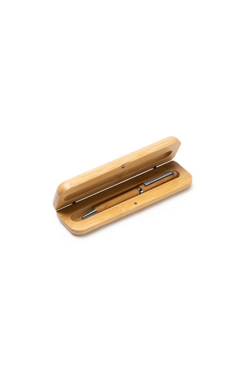 Bodoni Bamboo Twist Ball Pen with Case