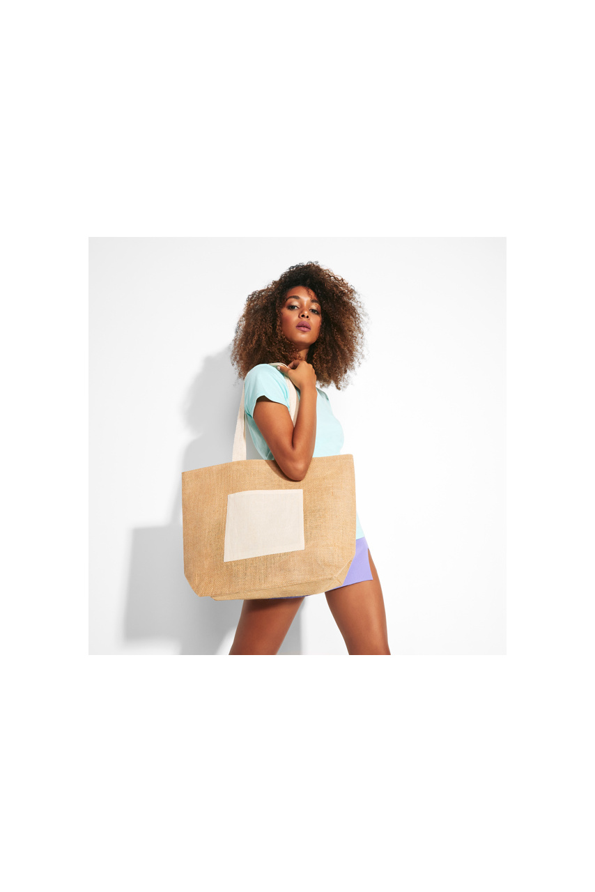 GAVIA Jute and Cotton Tote Bag
