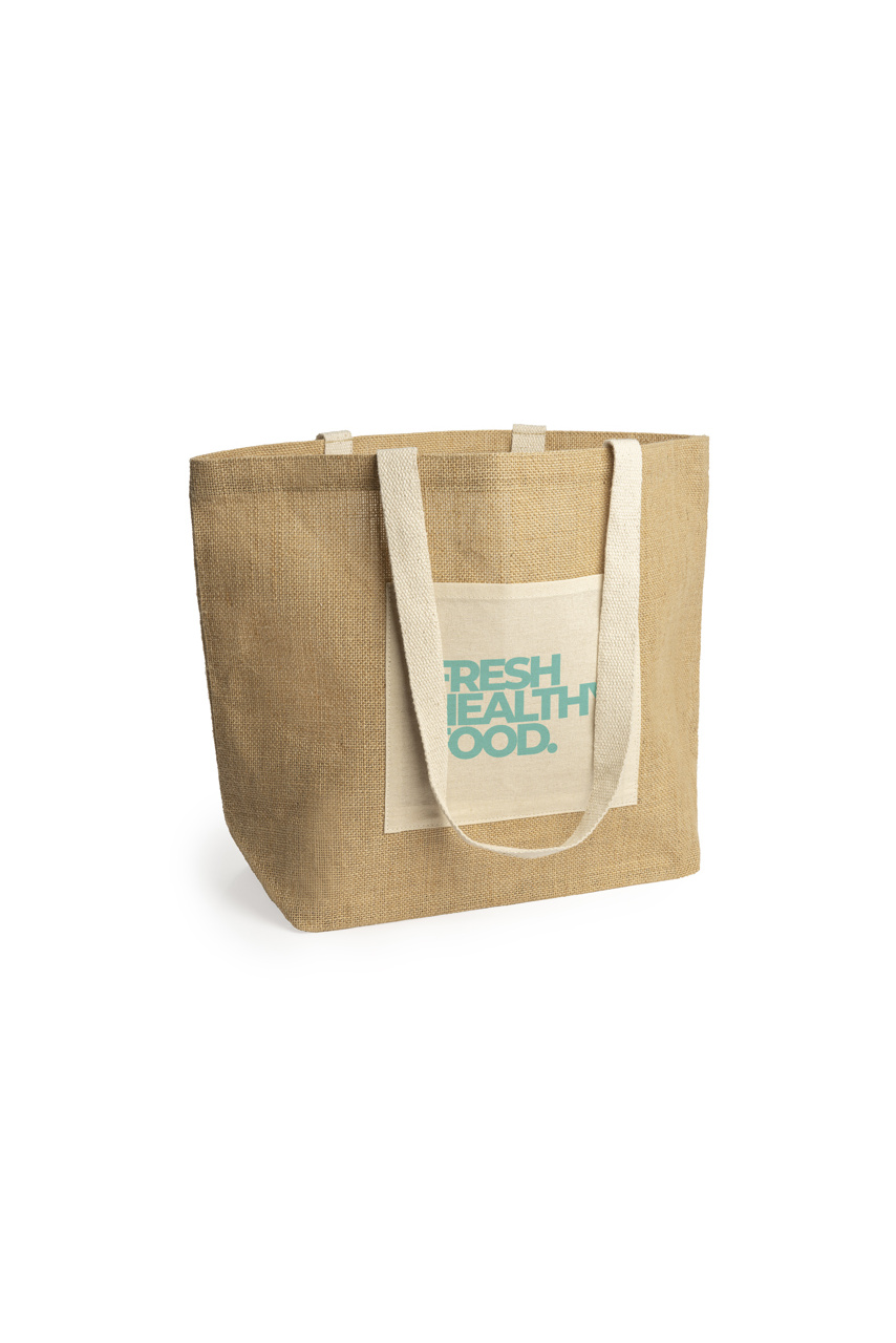 GAVIA Jute and Cotton Tote Bag