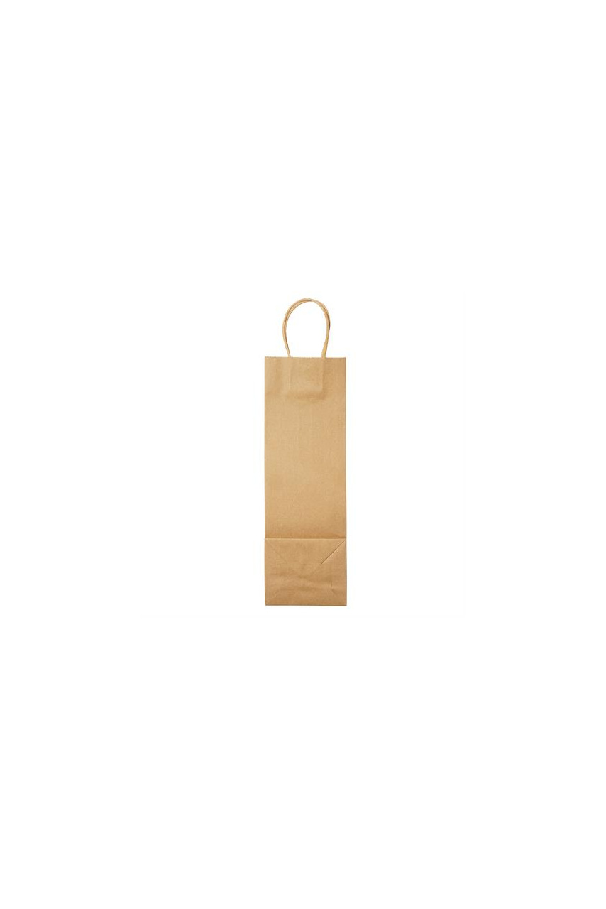 Natural Paper Bottle Bag with Twisted Handles