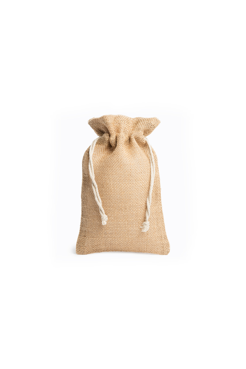 Natural Jute Sack Bag with Drawstring