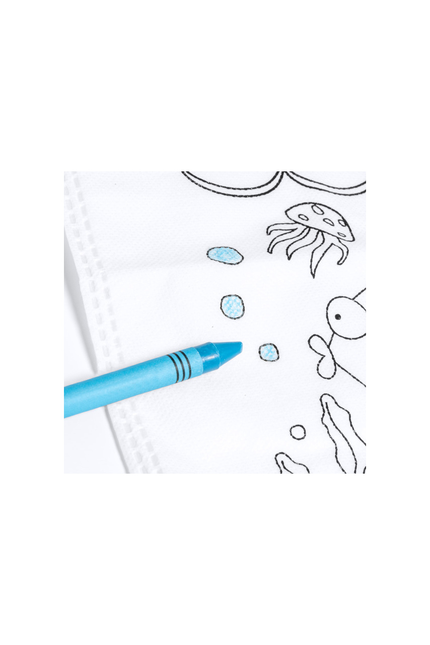 Coloring Non-Woven Tote Bag with Crayons