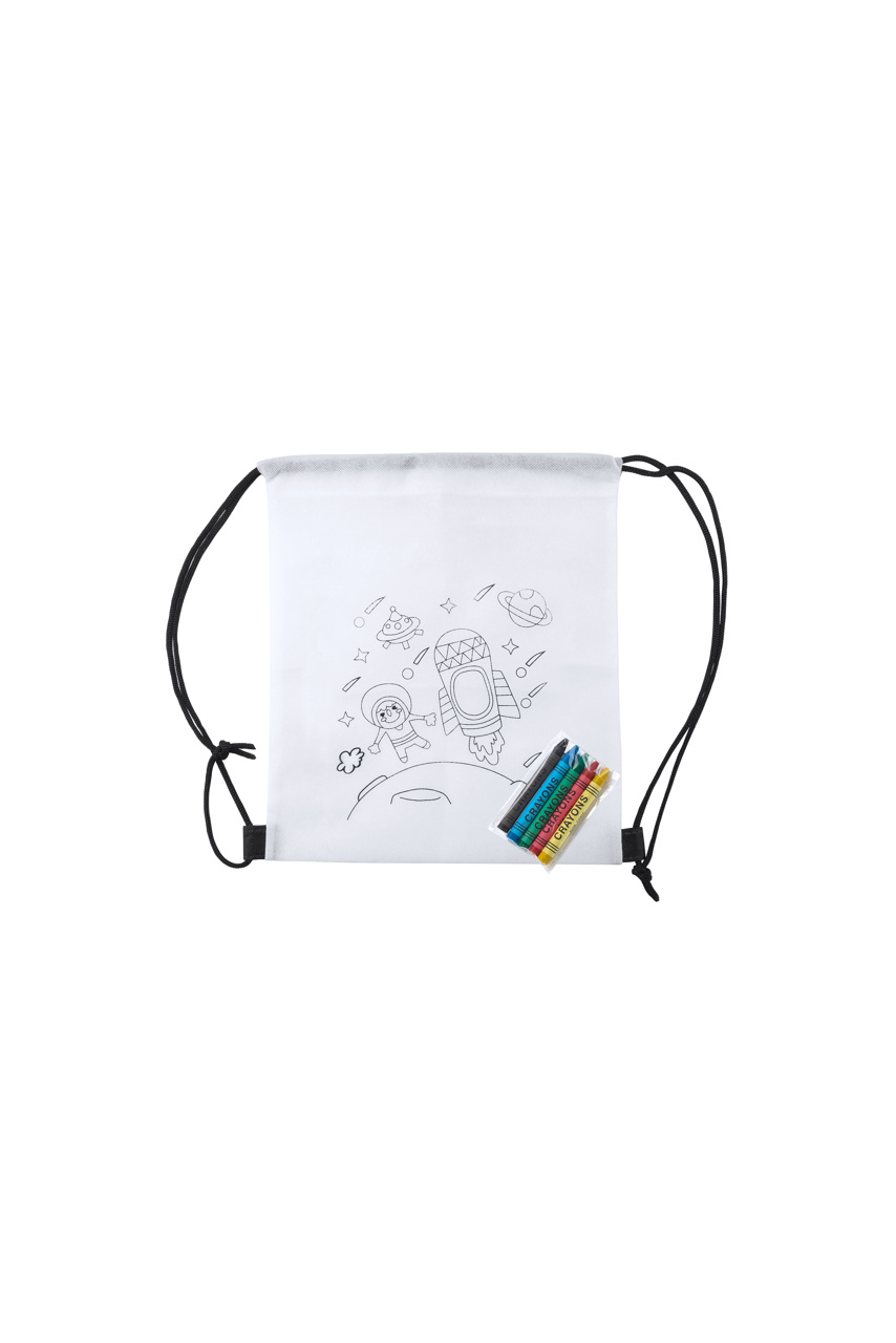 Color Your Own Drawstring Backpack with Crayons