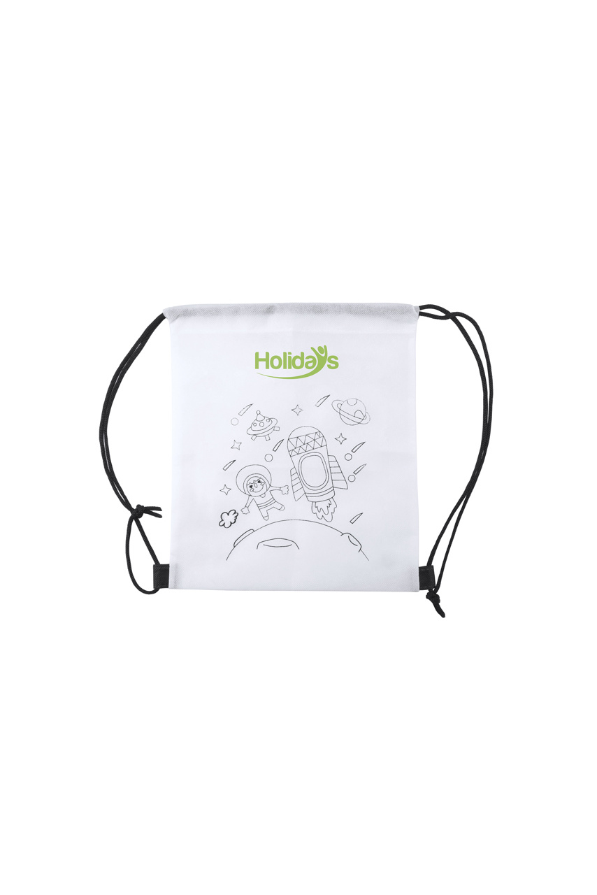 Color Your Own Drawstring Backpack with Crayons