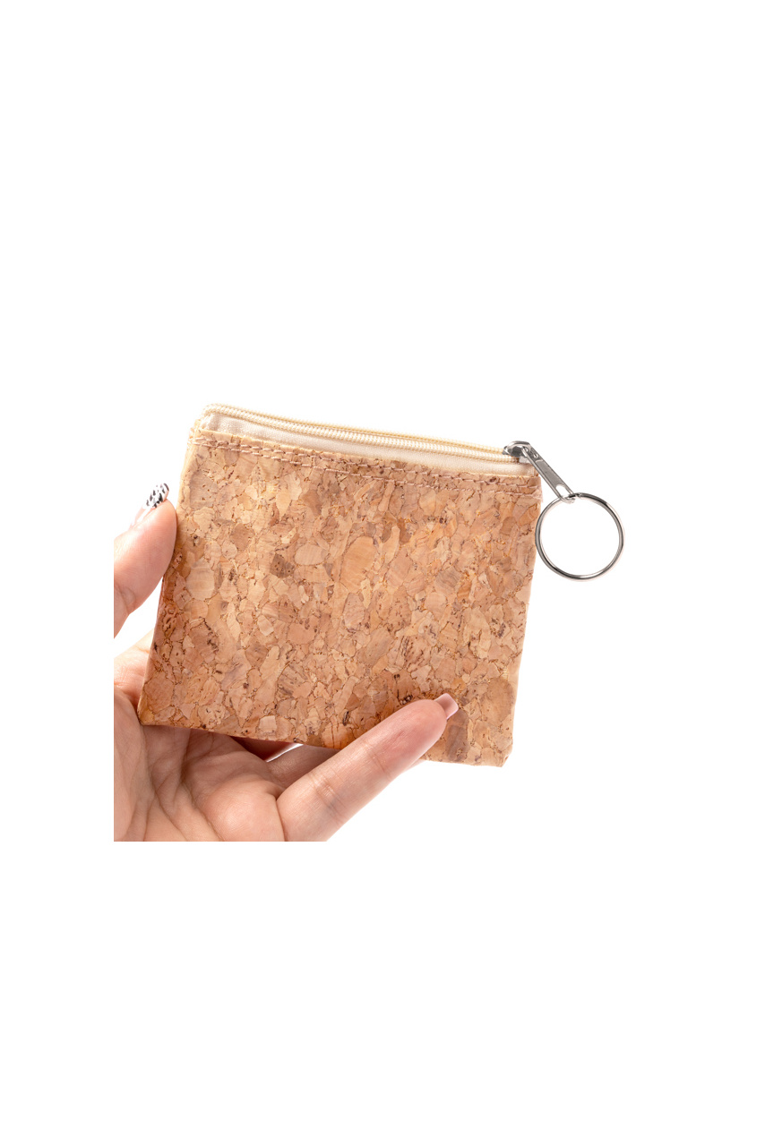 LIMOSA Natural Cork Purse with Silver Ring