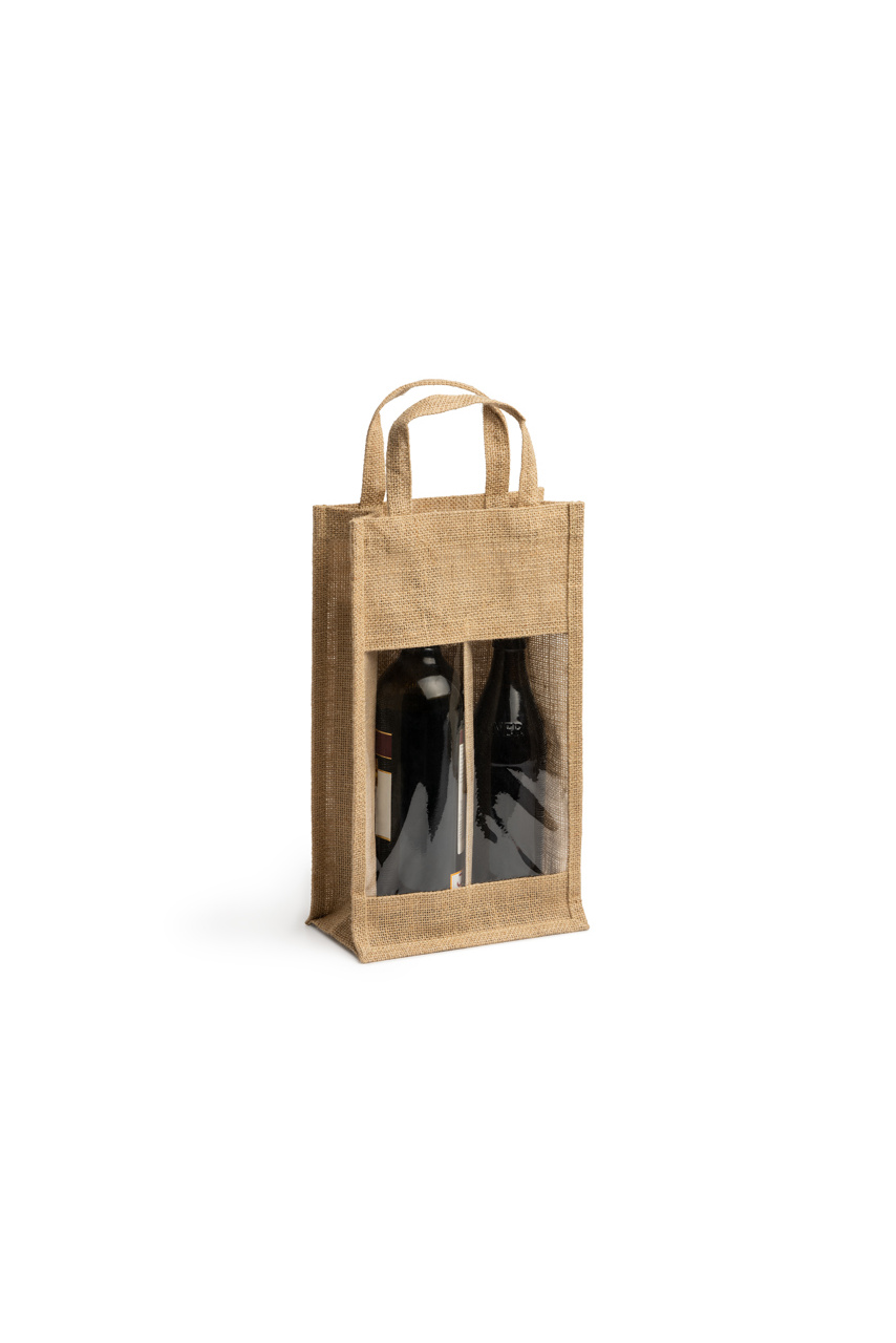 GRACE Laminated Jute Bottle Bag