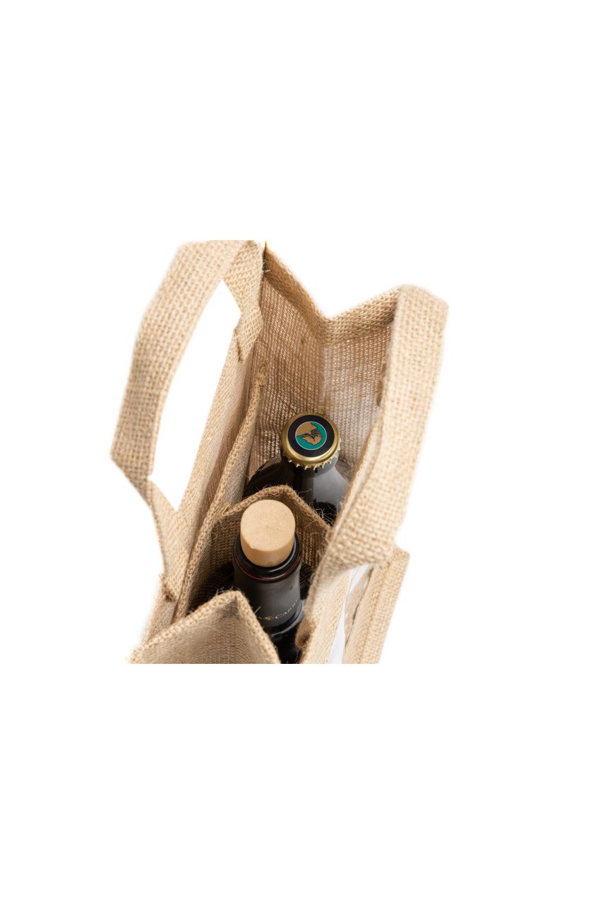 GRACE Laminated Jute Bottle Bag
