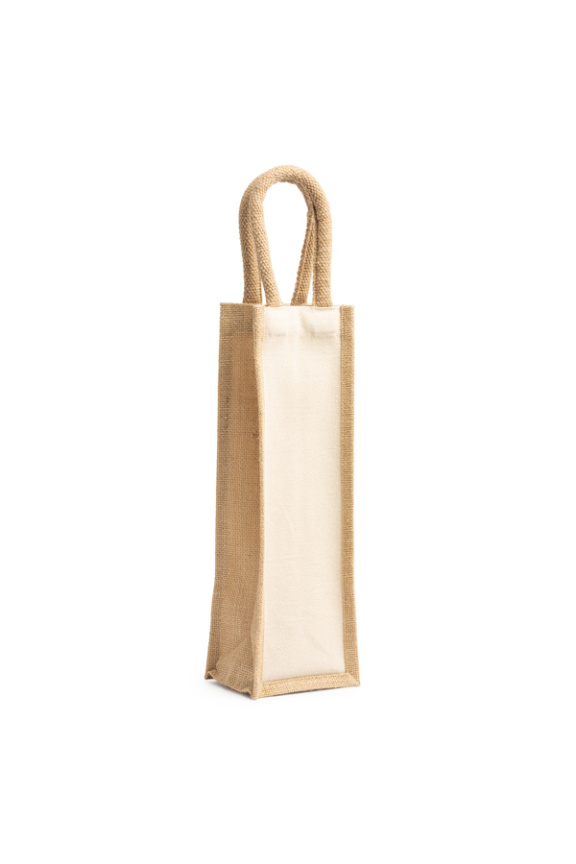 BELONA Laminated Jute and Cotton Bottle Bag