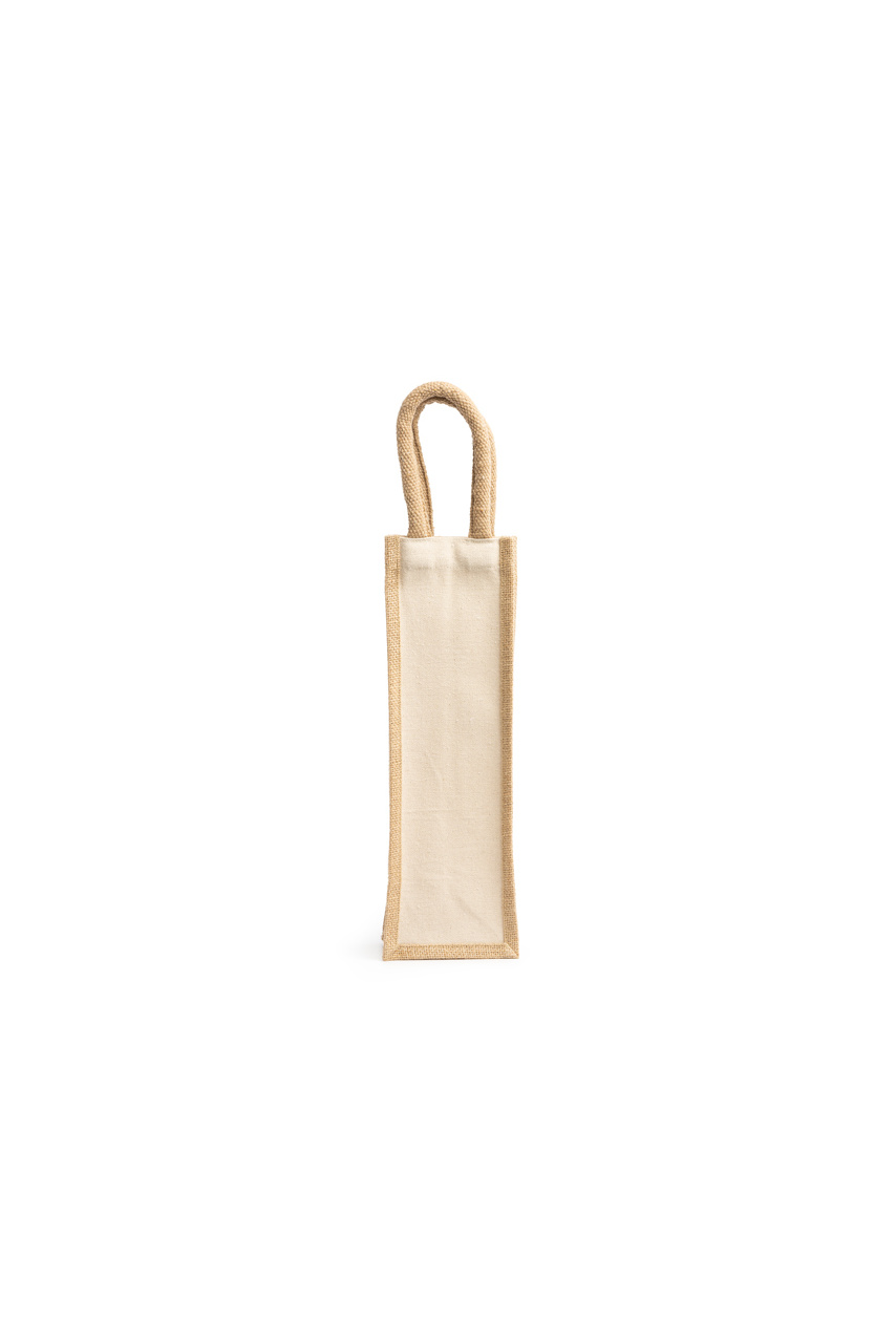 BELONA Laminated Jute and Cotton Bottle Bag