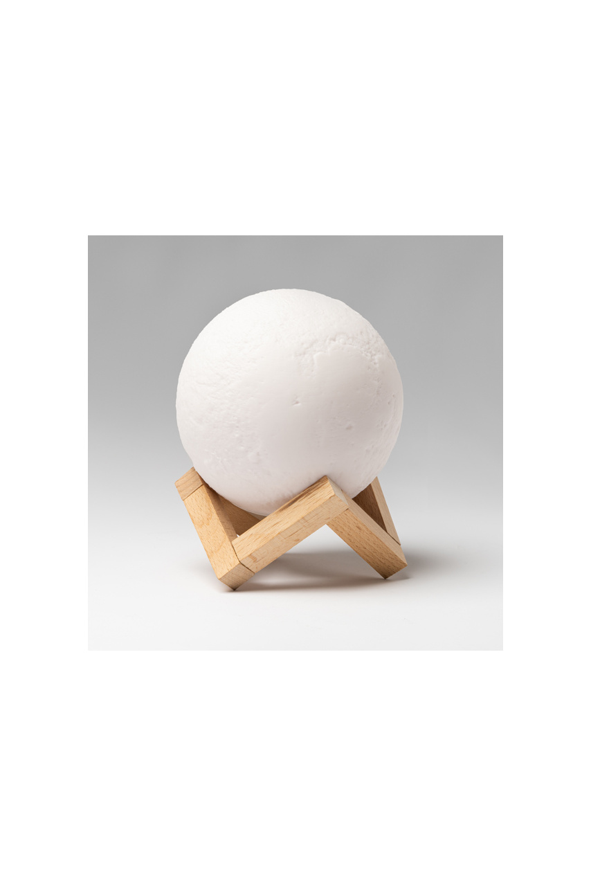 MOON Wireless Speaker & Lamp with Wooden Base