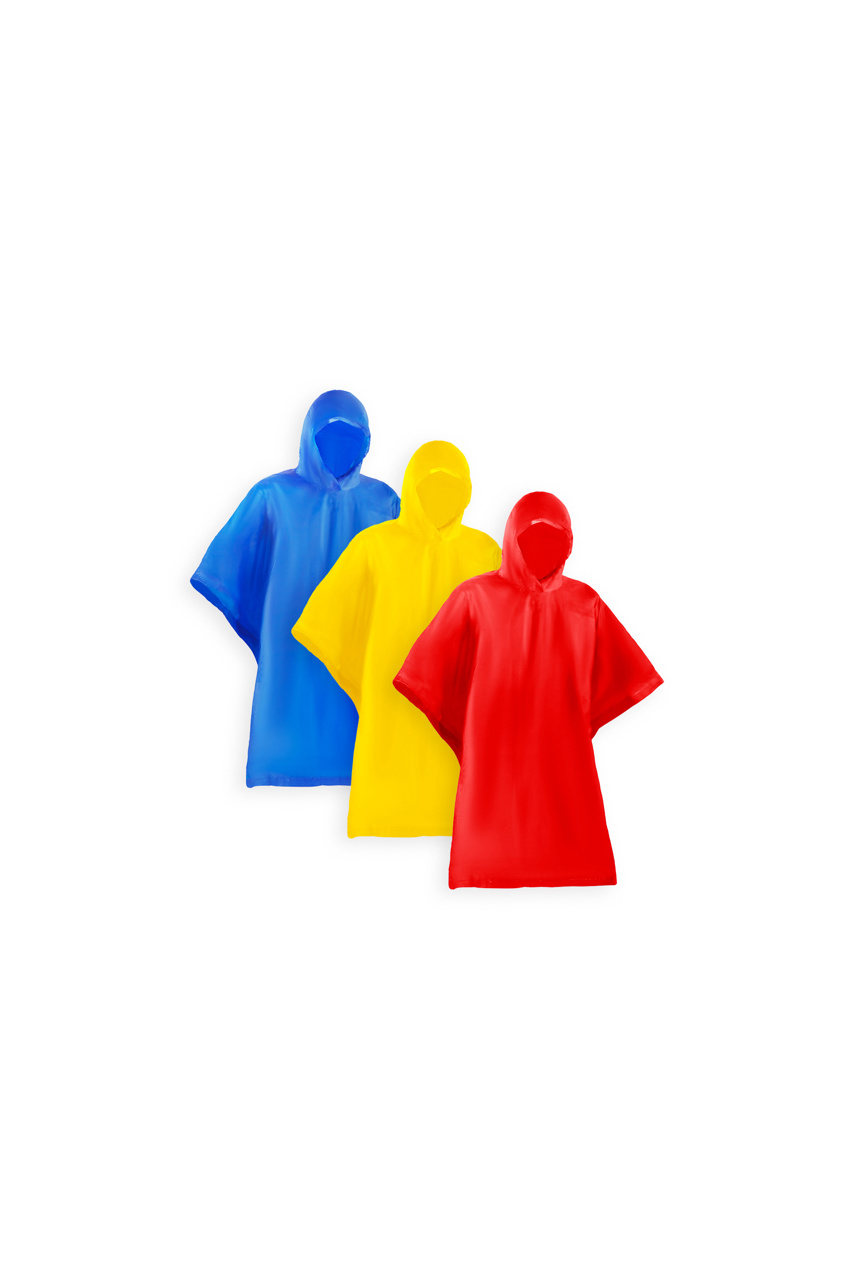 Waterproof PVC Poncho with Hood - One Size