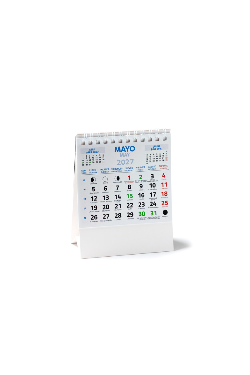 DEAN Vertical Spiral Table Calendar 2027