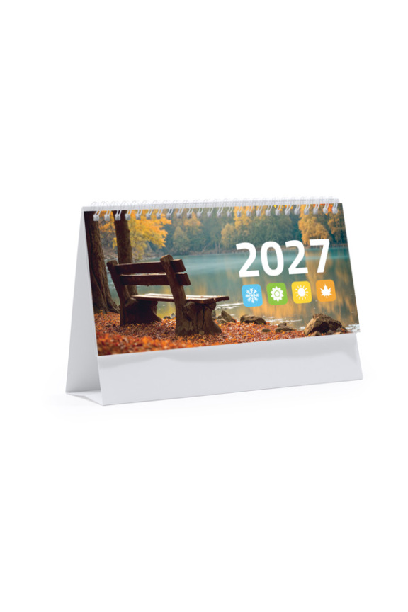 2027 Bilingual Desk Calendar with Spiral Binding